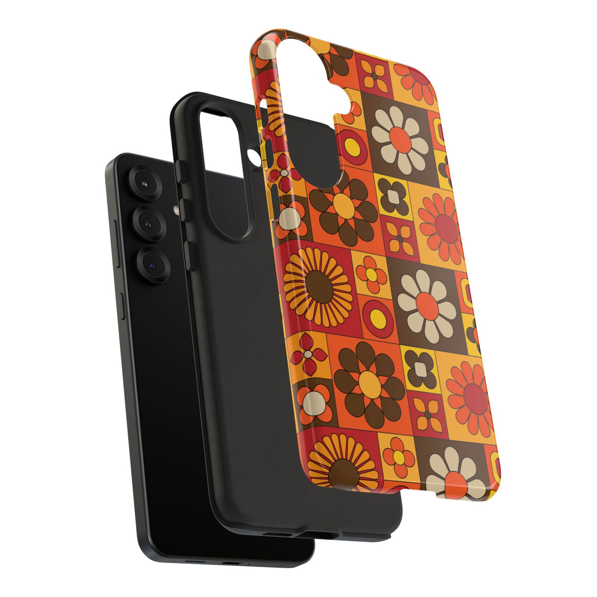 Retro 70s Mid Mod Floral Phone Case | Tough Cases for Flower Lovers