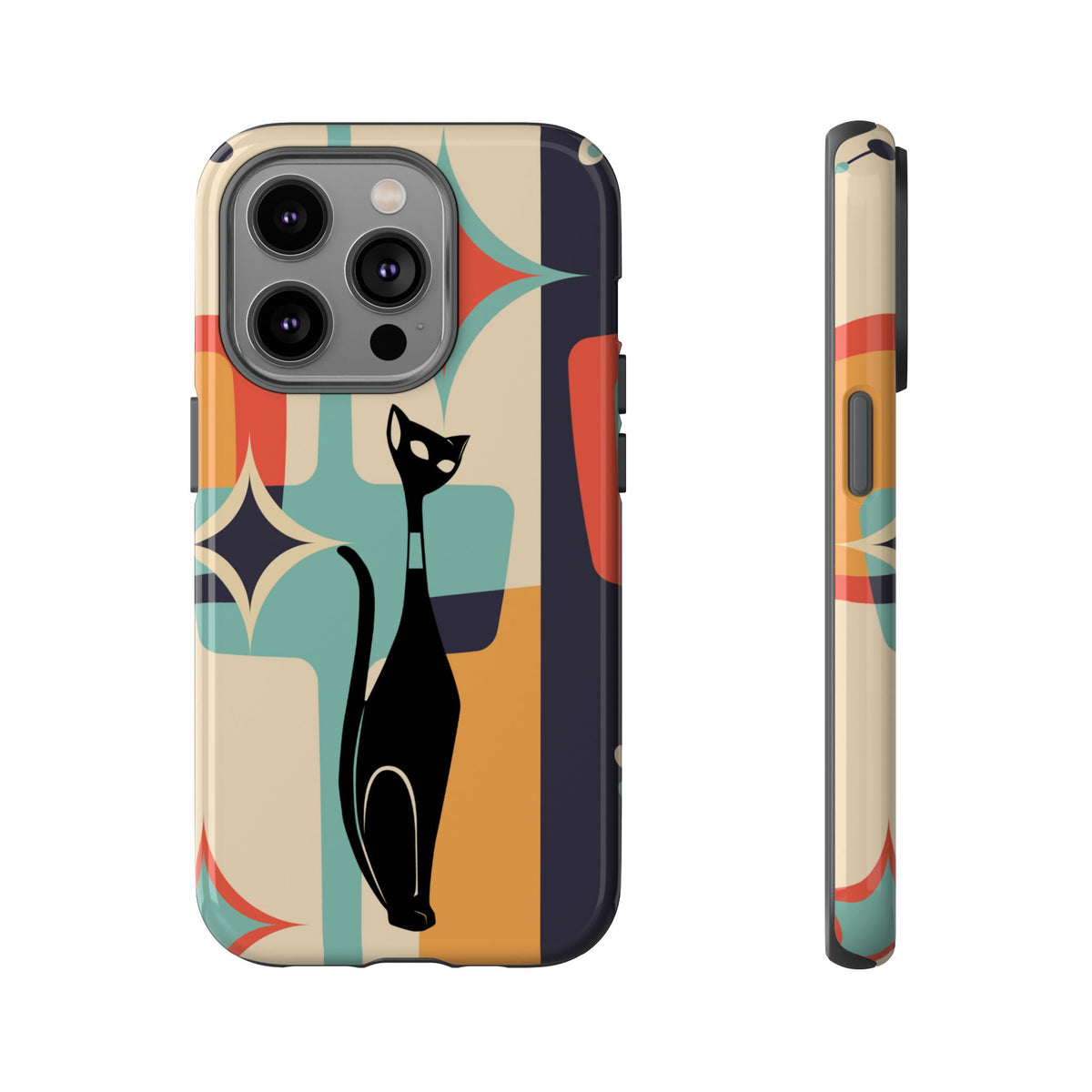 Atomic Cat, Sexton Cat, Mid Mod, Retro Geometric, Starburst Tough Phone Cases