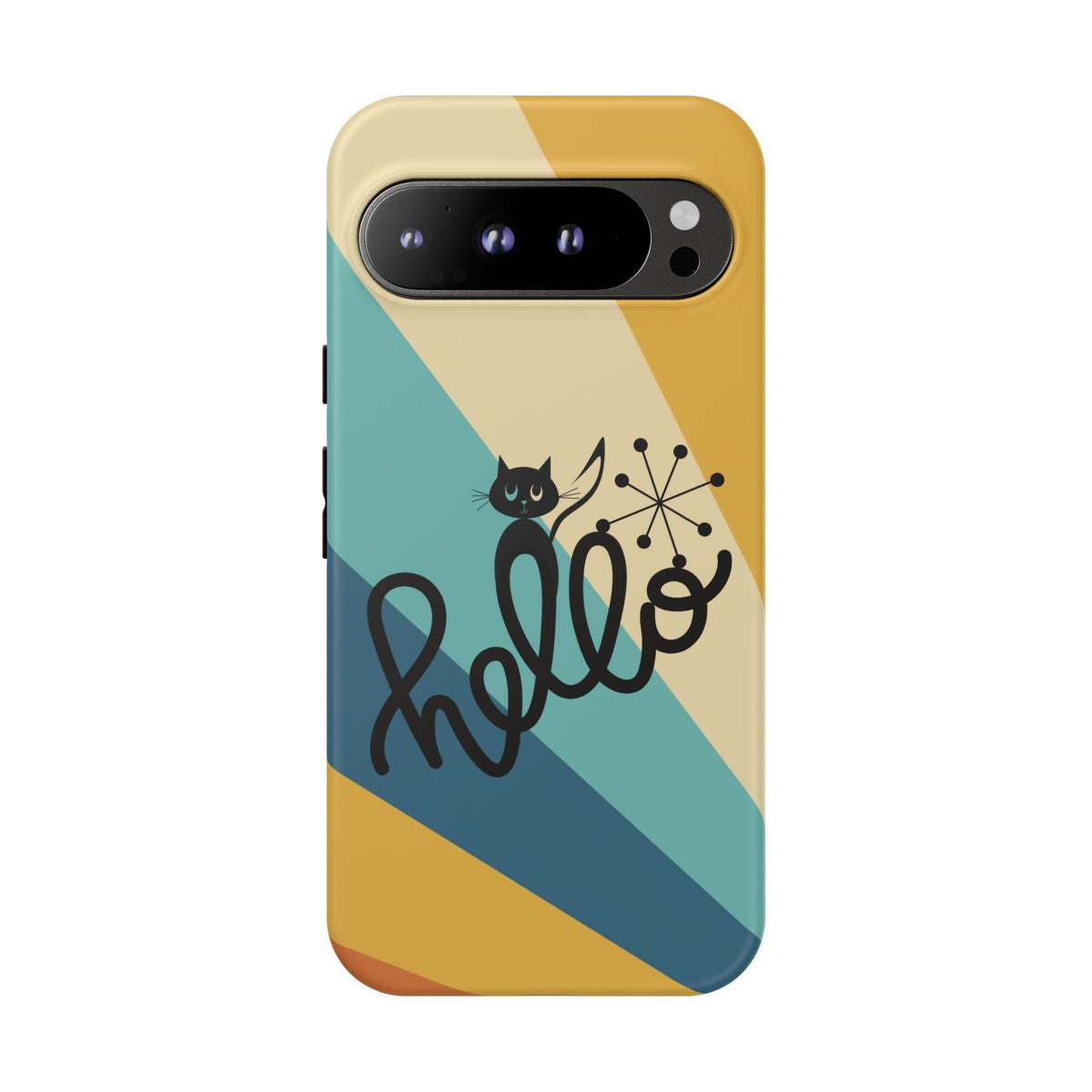 Atomic Groovy Cat, Retro, Kitschy, Hello Starburst, Mid Mod Smart Phone Tough Phone Cases