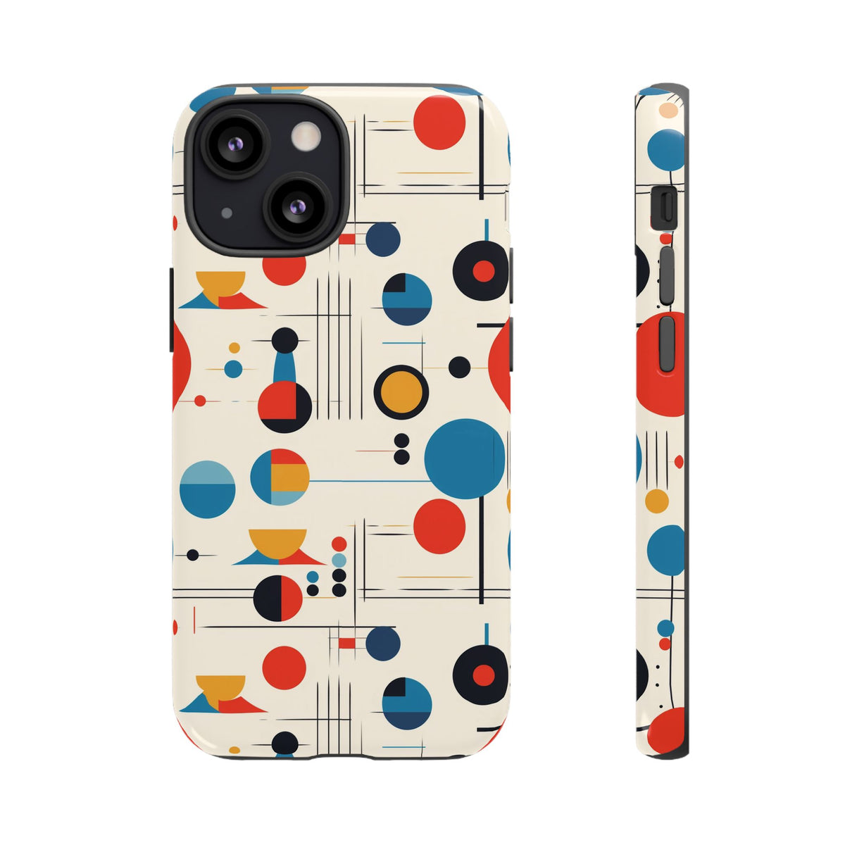 Mid Mod Bauhaus Designed iPhone, Samsung, Retro Phone Tough Cases - Mid Century Modern Gal