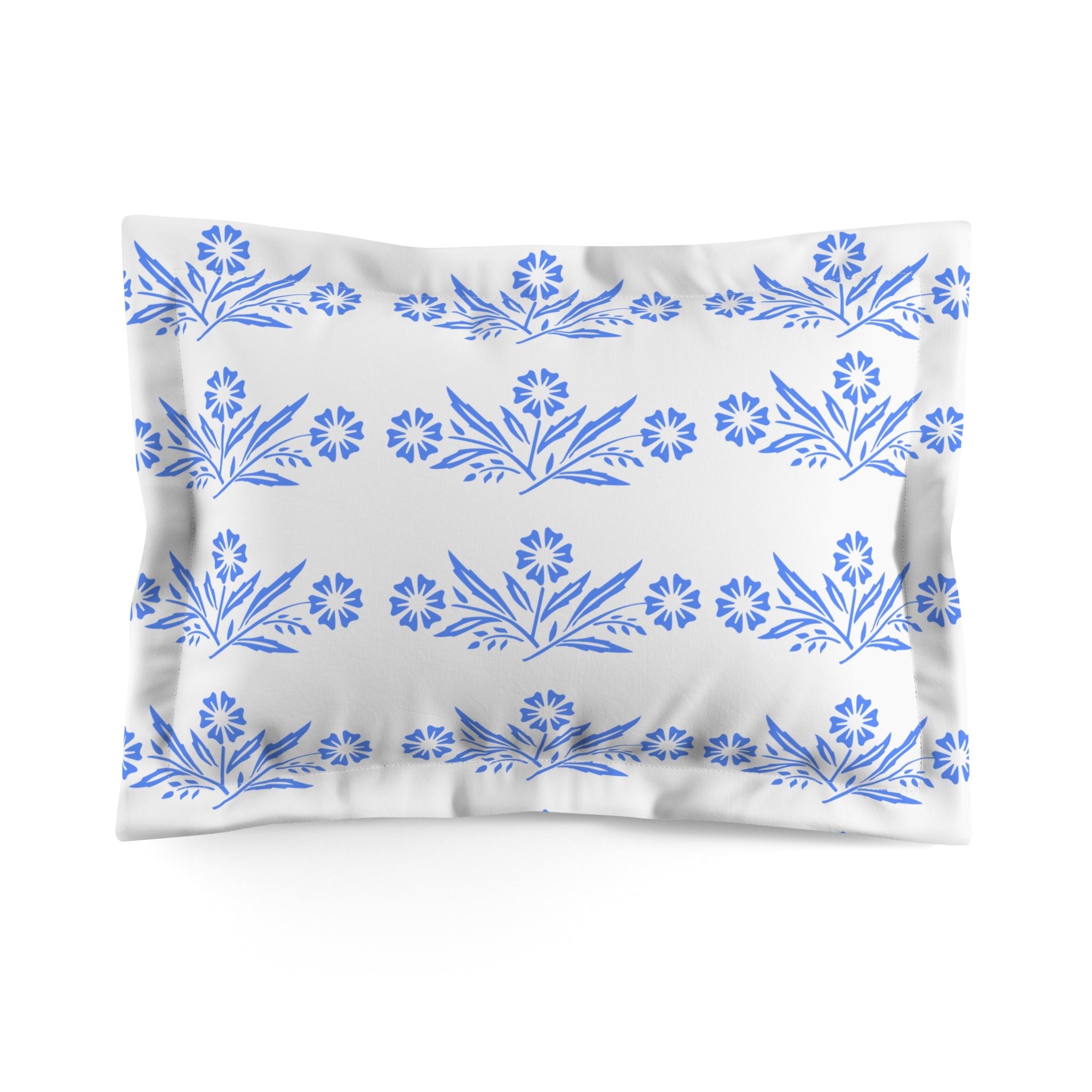 Pyrex Cornflower Pyrex Lover Collector Floral Pillow Sham - Mid Century Modern Gal