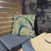 Mid Century Modern Atomic Boomerang Summer Garden Outdoor Pillows - Mid Century Modern Gal