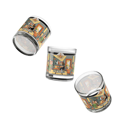 Mid Century Modern Barware Cool Cat Dude Bourbon Whiskey Glassware - Mid Century Modern Gal
