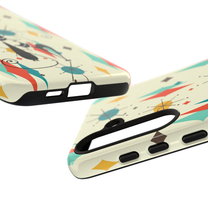 Atomic Kitty Cat, Mid Mod Franciscan Pattern, Kitsch Tough Phone Cases