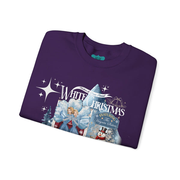 Sister Sister, White Christmas Wallace And Davis, Holiday Kitsch Unisex Heavy Blend™ Crewneck Sweatshirt