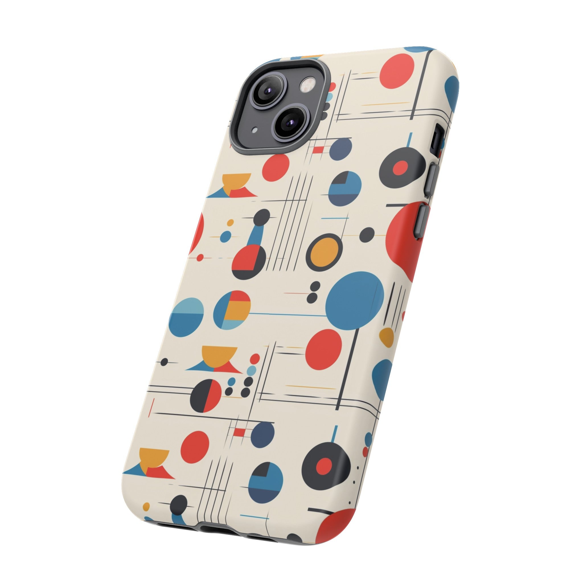 Mid Mod Bauhaus Designed iPhone, Samsung, Retro Phone Tough Cases