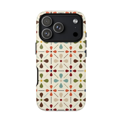 Scandinavian Flower, Mid Modern Danish Design Tough Phone Case