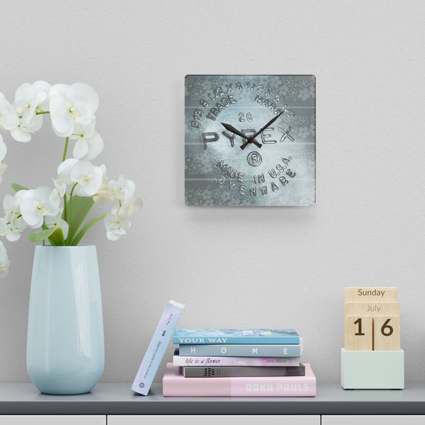 Vintage Pyrex Acrylic Wall Clock - Retro Home Decor for Kitchen