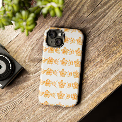 Pyrex Golden Butterfly Floral Phone Case, Tough Cases for Stylish Protection, Gift for Her, Durable, Trendy Floral Design, Cell Phone Cover
