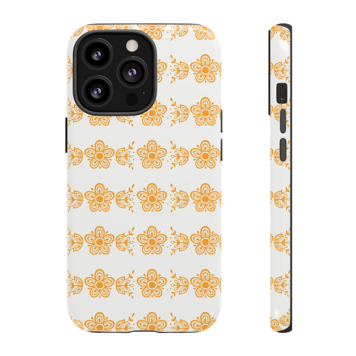 Pyrex Golden Butterfly Floral Phone Case, Tough Cases for Stylish Protection, Gift for Her, Durable, Trendy Floral Design, Cell Phone Cover