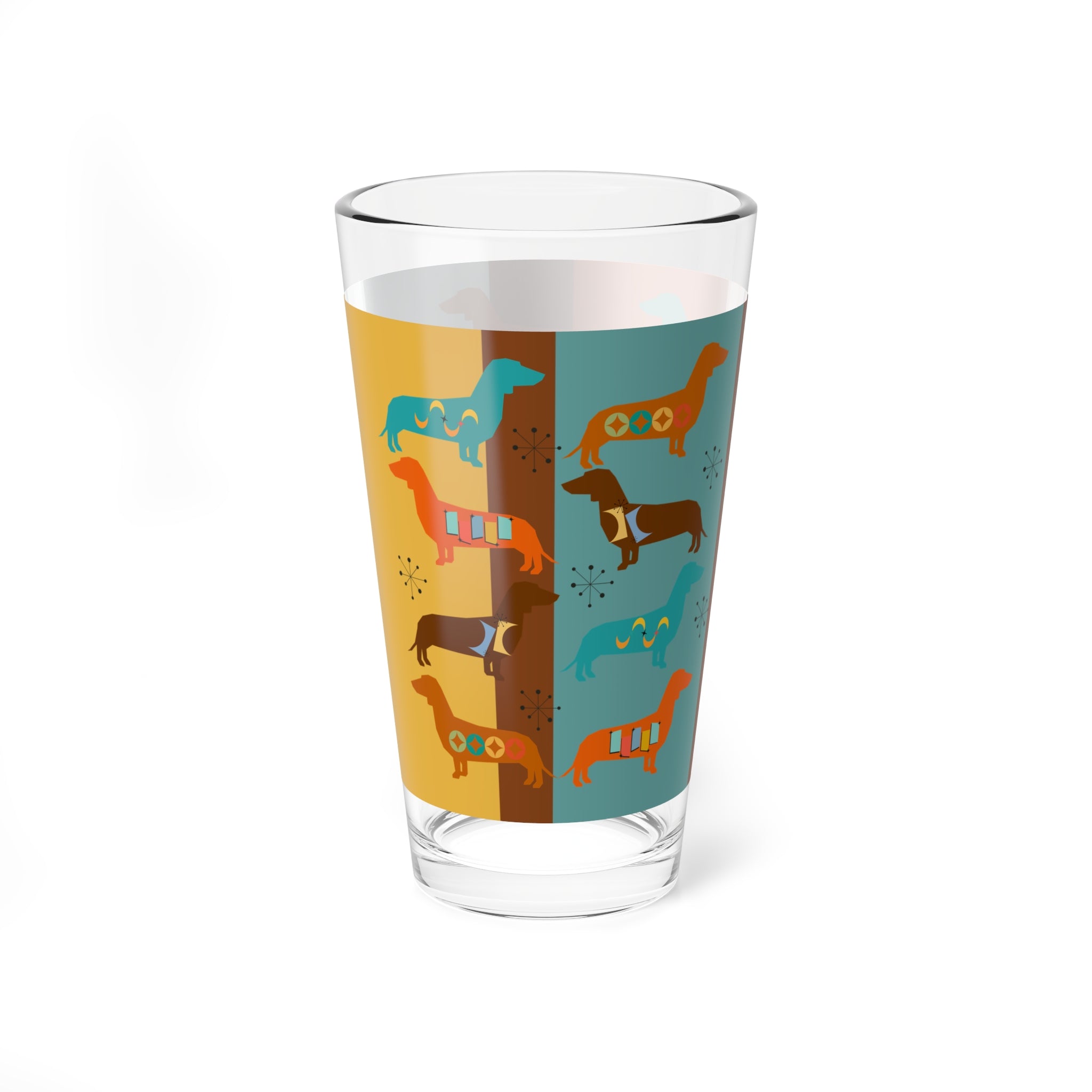 Mid Century Modern Retro Dachshund Festive Fun Mod Retro Drinkware - Mid Century Modern Gal