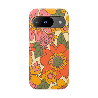 Groovy Retro Flower Power Vintage Inspired Pattern Smart Phones Tough Phone Cases