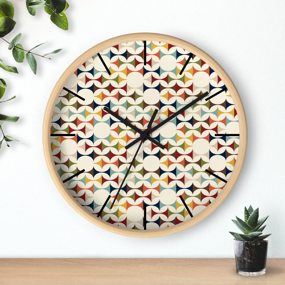 Pattern Retro Clock Mid Century Modern Retro Clocks – Mid Century Modern Gal