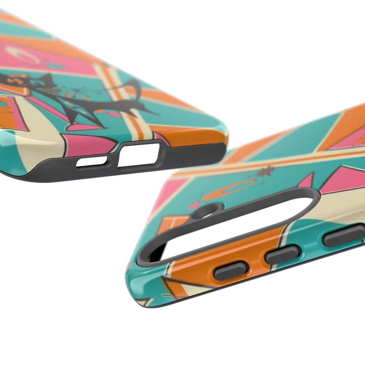 Atomic Cat Mid Mod Retro Cat Phone Case - Tough Cases for Stylish Cat Lovers