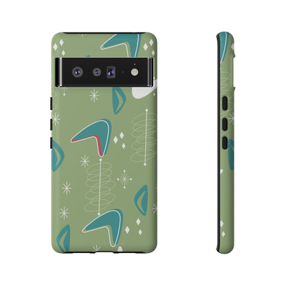 Mid Century Modern Atomic Boomerang, 50s Space Age Tough Phone Case