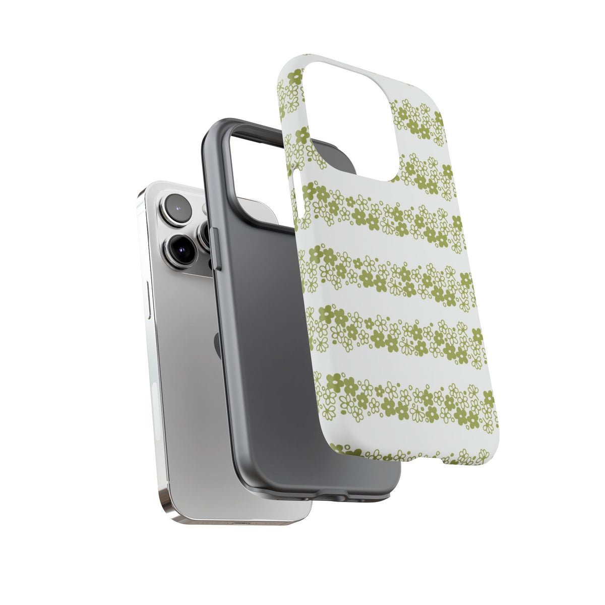 Pyrex Crazy Daisy Spring BlossonFloral Phone Case: Tough Cases with Elegant Green Floral Design, Durable Phone Cover
