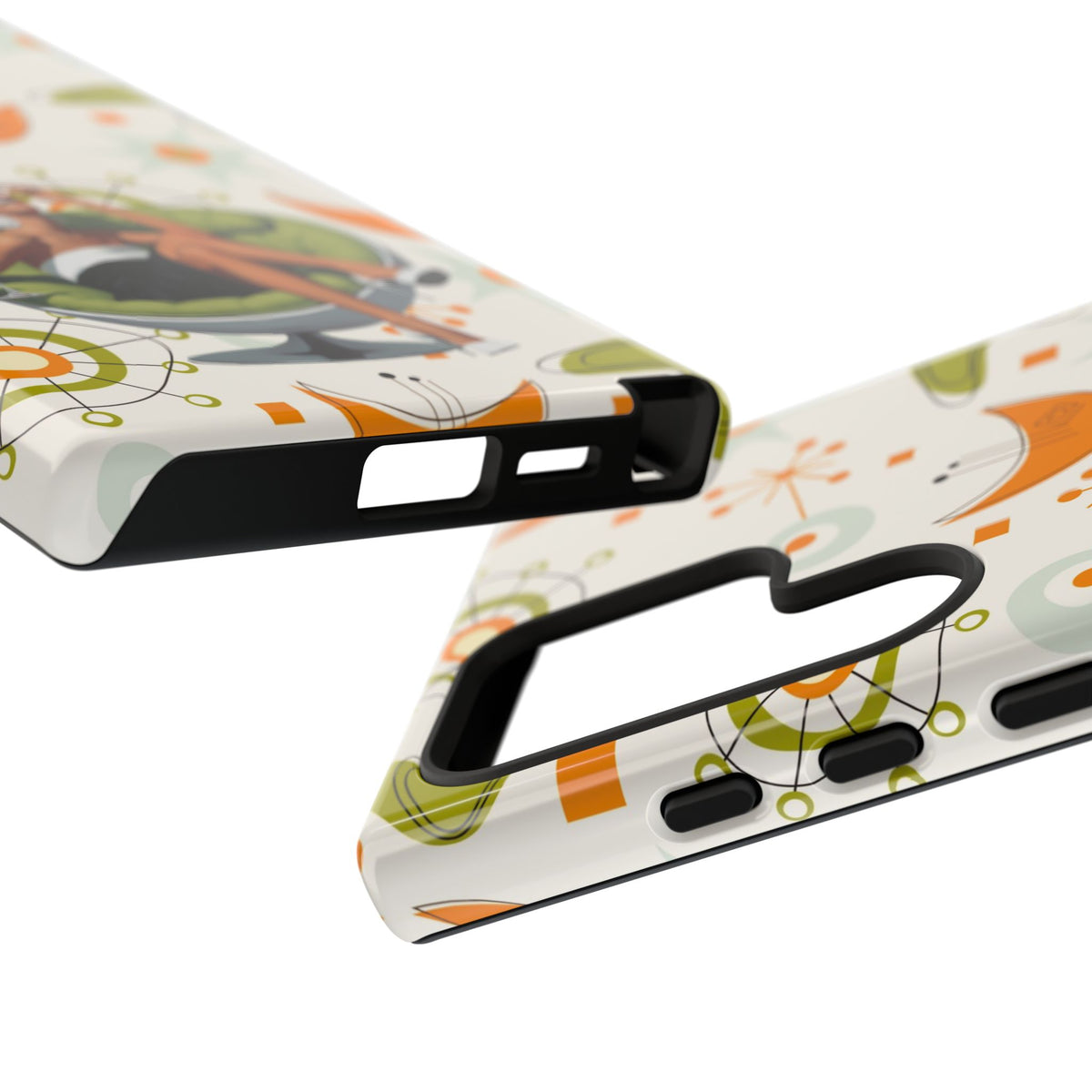 Mid Century Modern Atomic Starburst Mid Mod 60s Gal Retro Chic Tough Phone Case with Vintage Glamour Design