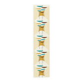 Mid Century Modern Geometric Moderninst, Minimal Beige MCM Table Runner - Mid Century Modern Gal