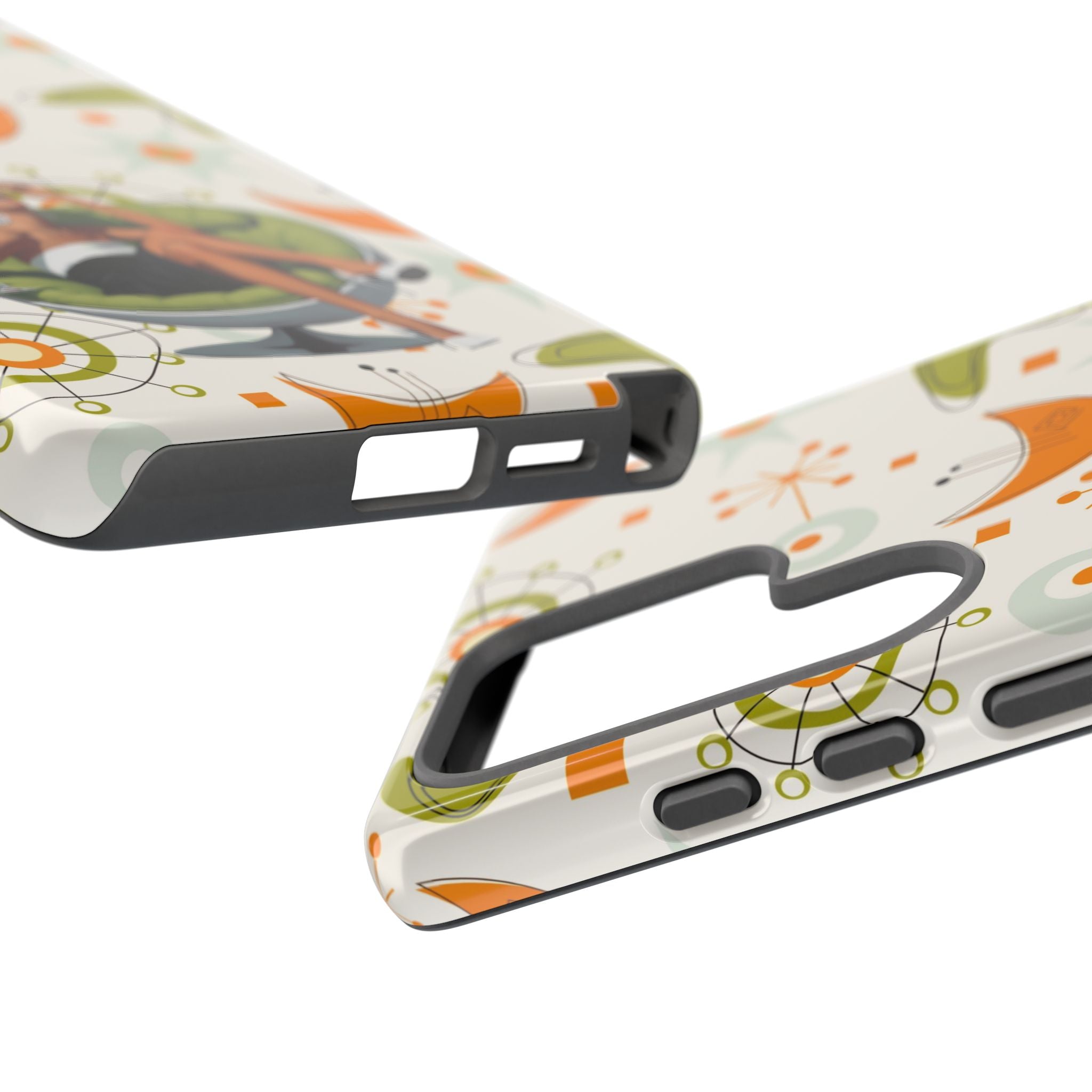 Mid Century Modern Atomic Starburst Mid Mod 60s Gal Retro Chic Tough Phone Case with Vintage Glamour Design