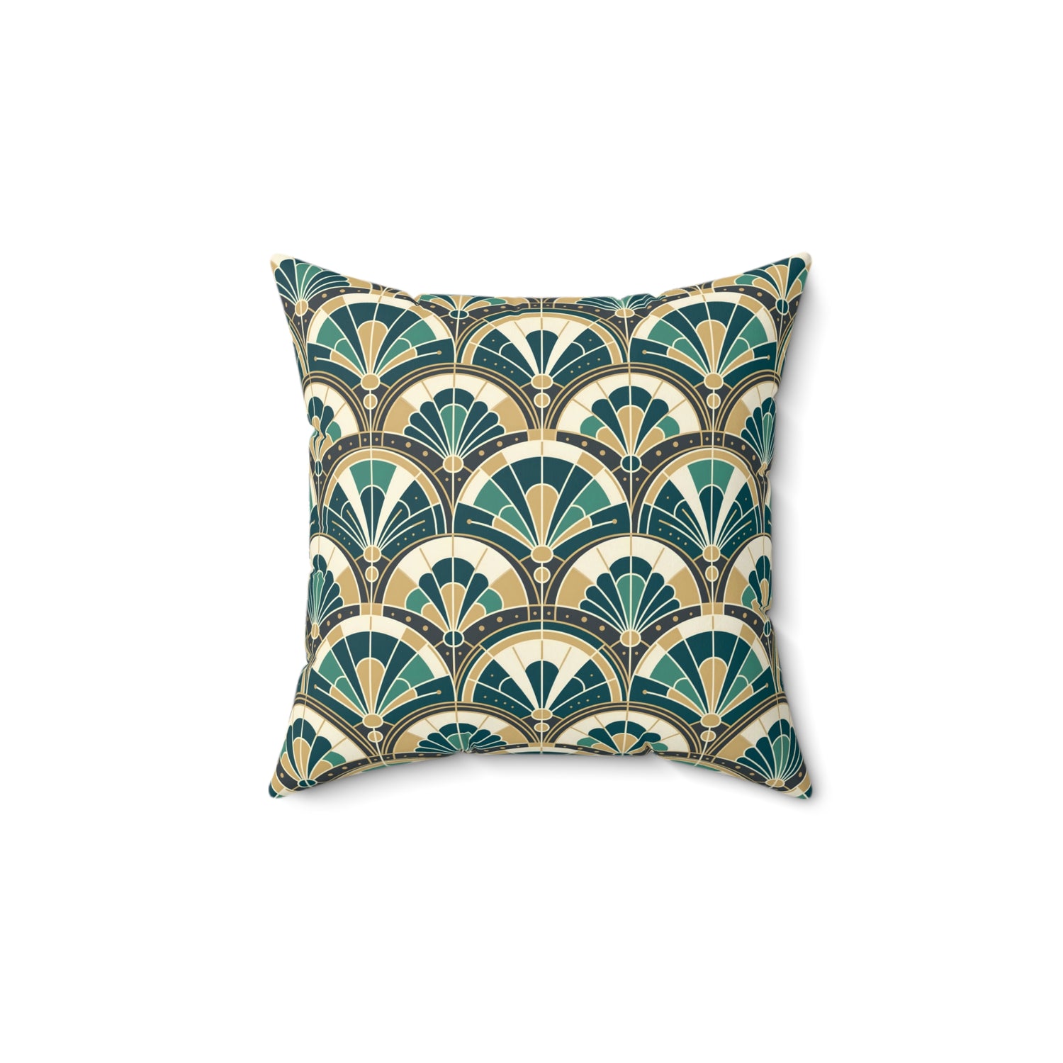 Art Deco Peacock Inspired Pillow Cover and Insert