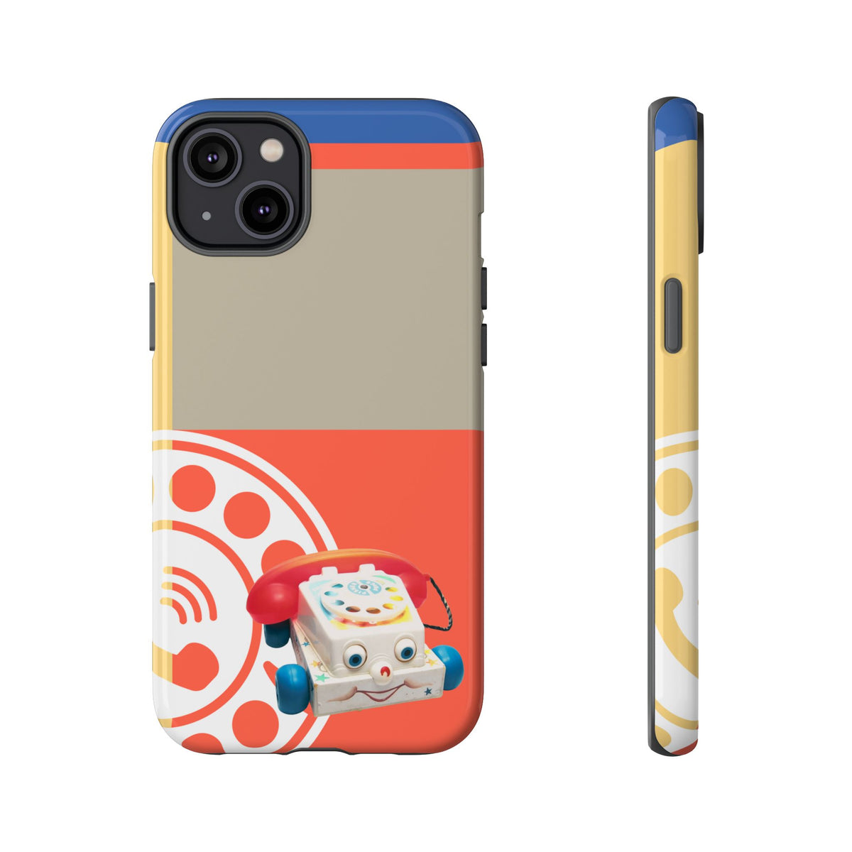 The First Original Phone, Eye Phone, Retro Kitschy Cute Rotary Phone, Tough Phone Cases - Mid Century Modern Gal
