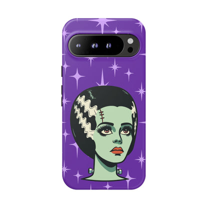 Bride of Frankenstein Retro Mid Mod Horror Buff Purple Halloween Tough Phone Case