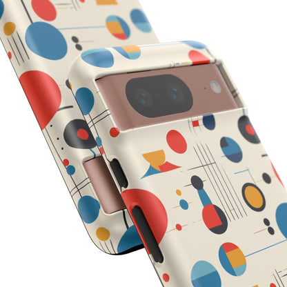 Mid Mod Bauhaus Designed iPhone, Samsung, Retro Phone Tough Cases