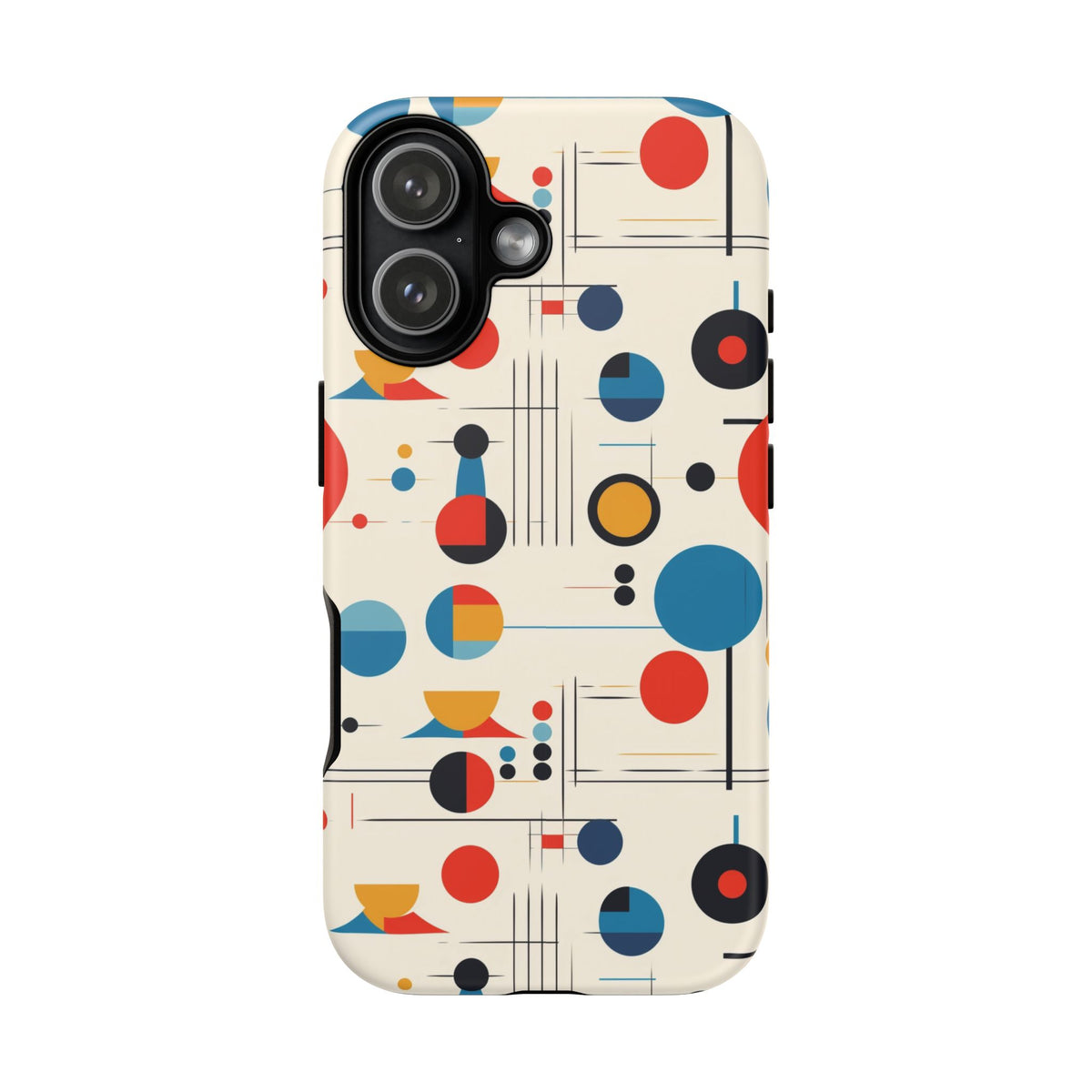 Mid Mod Bauhaus Designed iPhone, Samsung, Pixel Retro Phone Tough Cases
