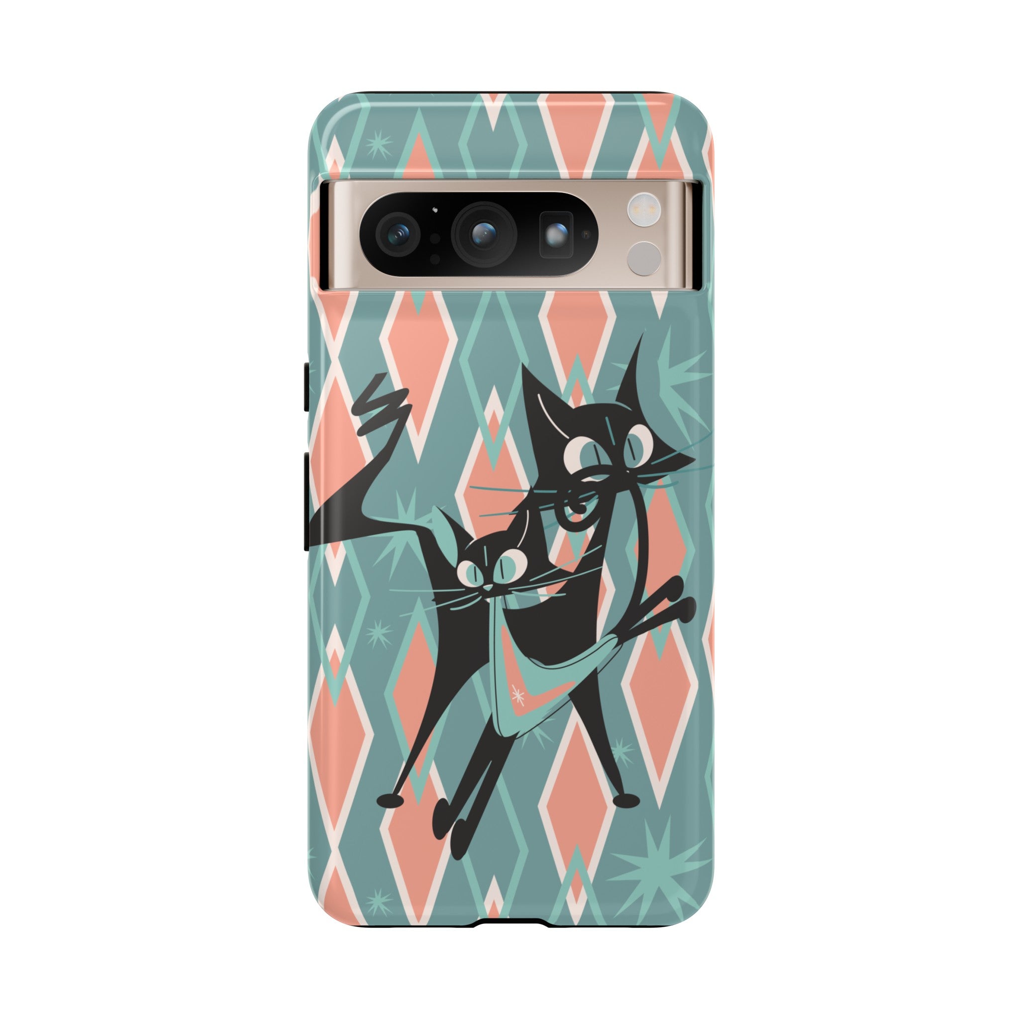 Mid Mod Atomic Cat Kitschy Retro Chic Samsung, Smart Phone Tough Cases