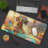Doxie Dog Mod MCM Palm Spring California Dreaming Desk Mat - Mid Century Modern Gal
