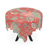 Chinoiserie Vintage Floral Tablecloth – Elegant Home Décor - Mid Century Modern Gal
