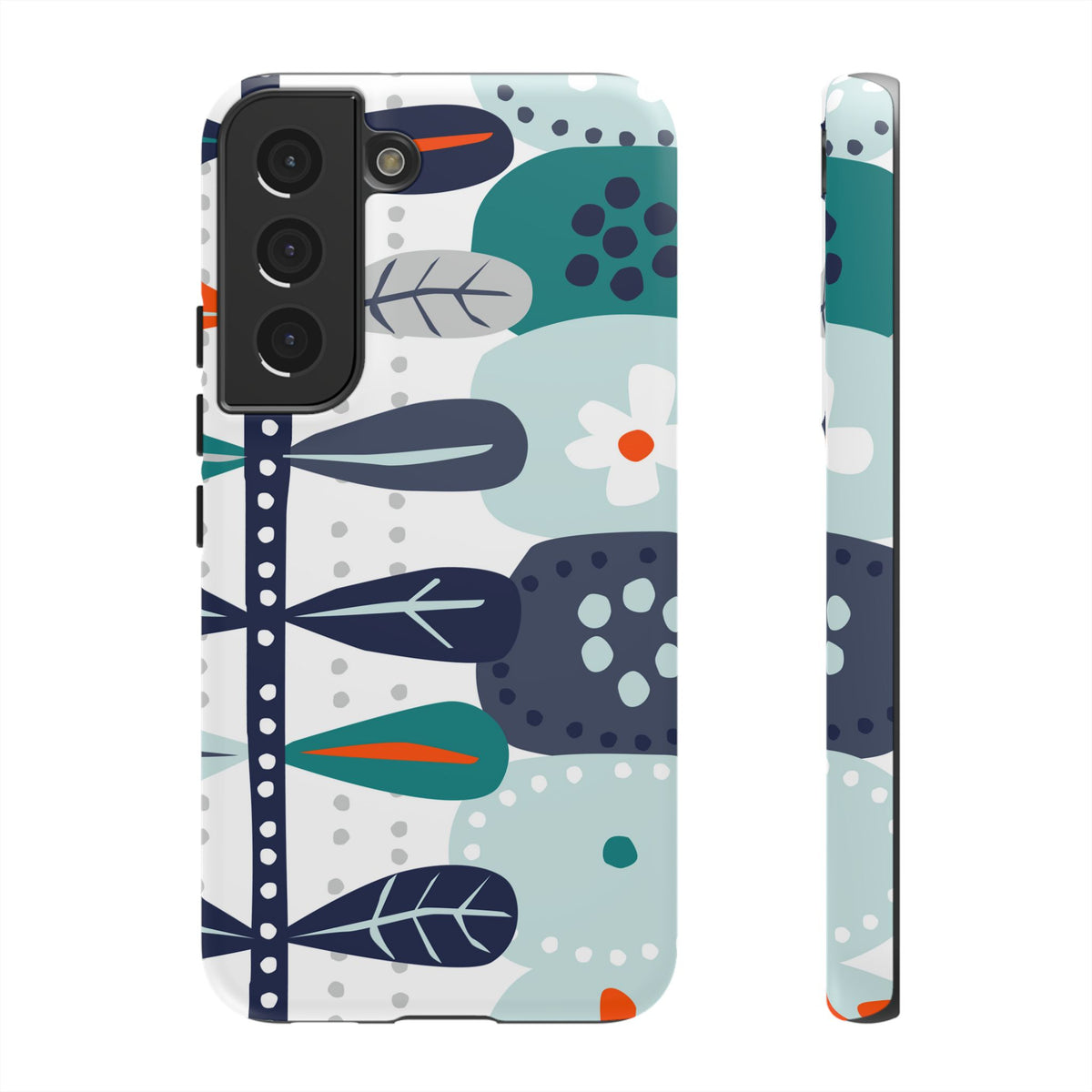 Scandinavian Modern Floral Nordic Hygge Tough Phone Case - Mid Century Modern Gal