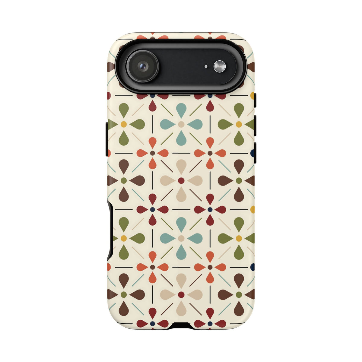 Scandinavian Flower, Mid Modern Danish Design Tough Phone Case