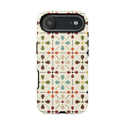 Scandinavian Flower, Mid Modern Danish Design Tough Phone Case