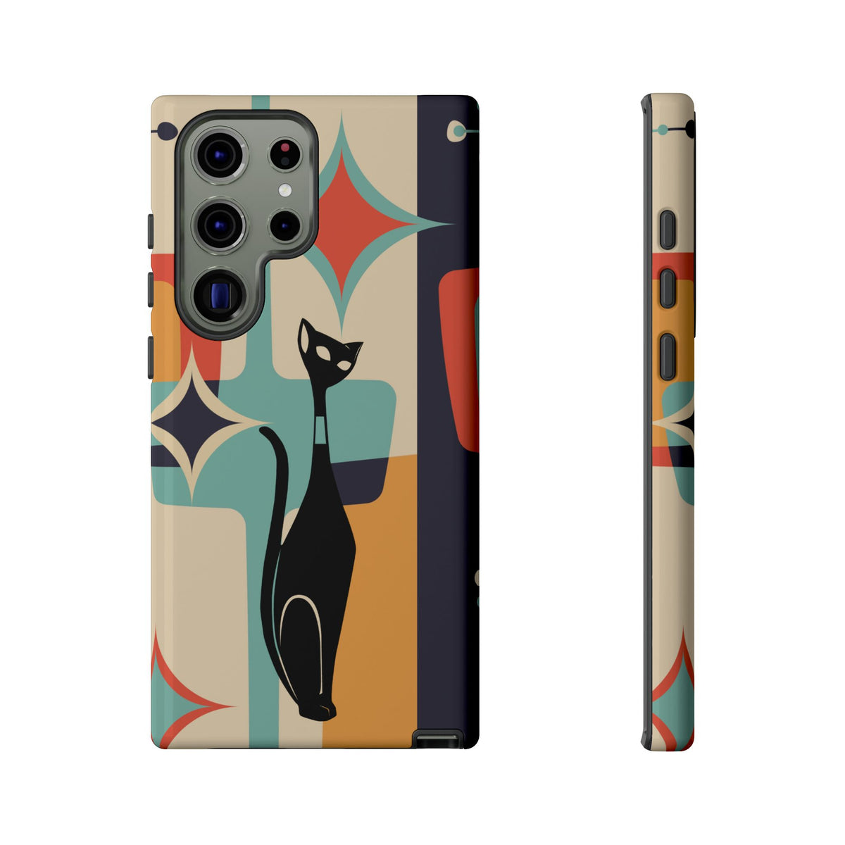 Atomic Cat, Sexton Cat, Mid Mod, Retro Geometric, Starburst Tough Phone Cases