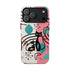 Mid Mod Atomic Cat Boomerang Starburst, Pink, Black Kitschy Stylish Cat Phone Case: Modern Design for Cat Lovers - Mid Century Modern Gal