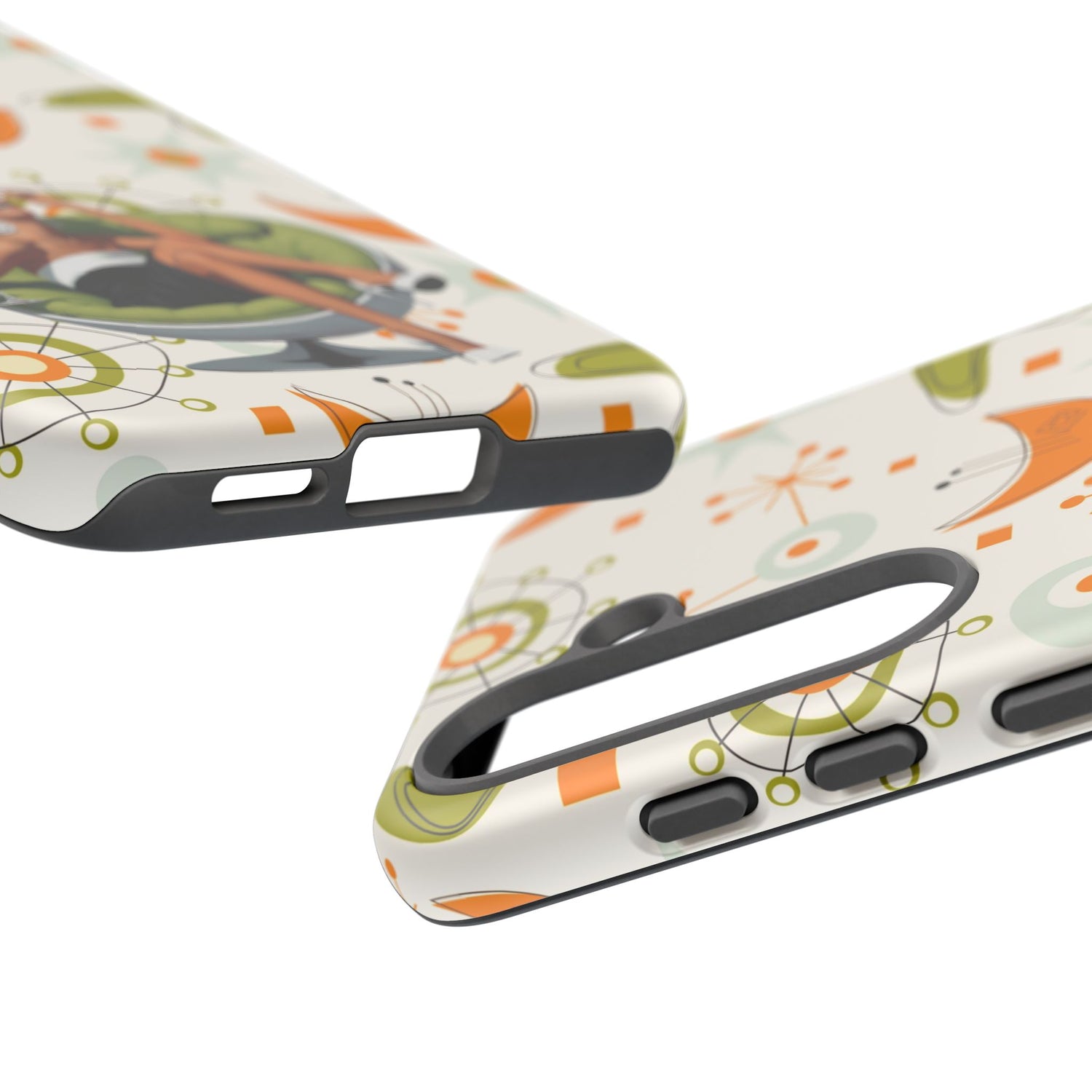 Mid Century Modern Atomic Starburst Mid Mod 60s Gal Retro Chic Tough Phone Case with Vintage Glamour Design