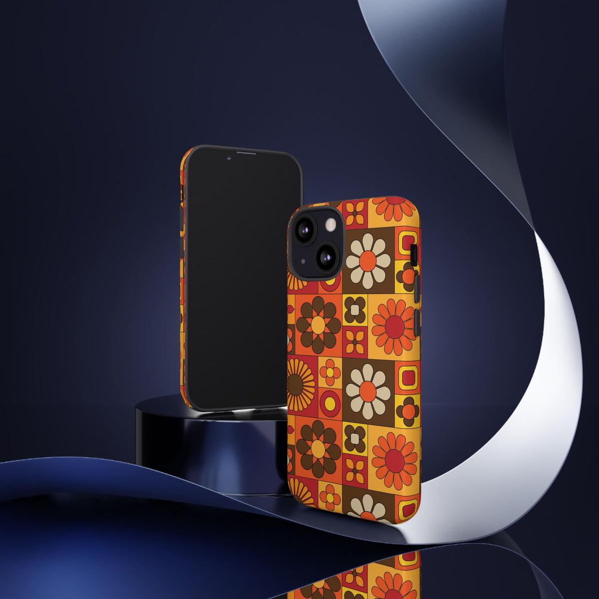 Retro 70s Mid Mod Floral Phone Case | Tough Cases for Flower Lovers