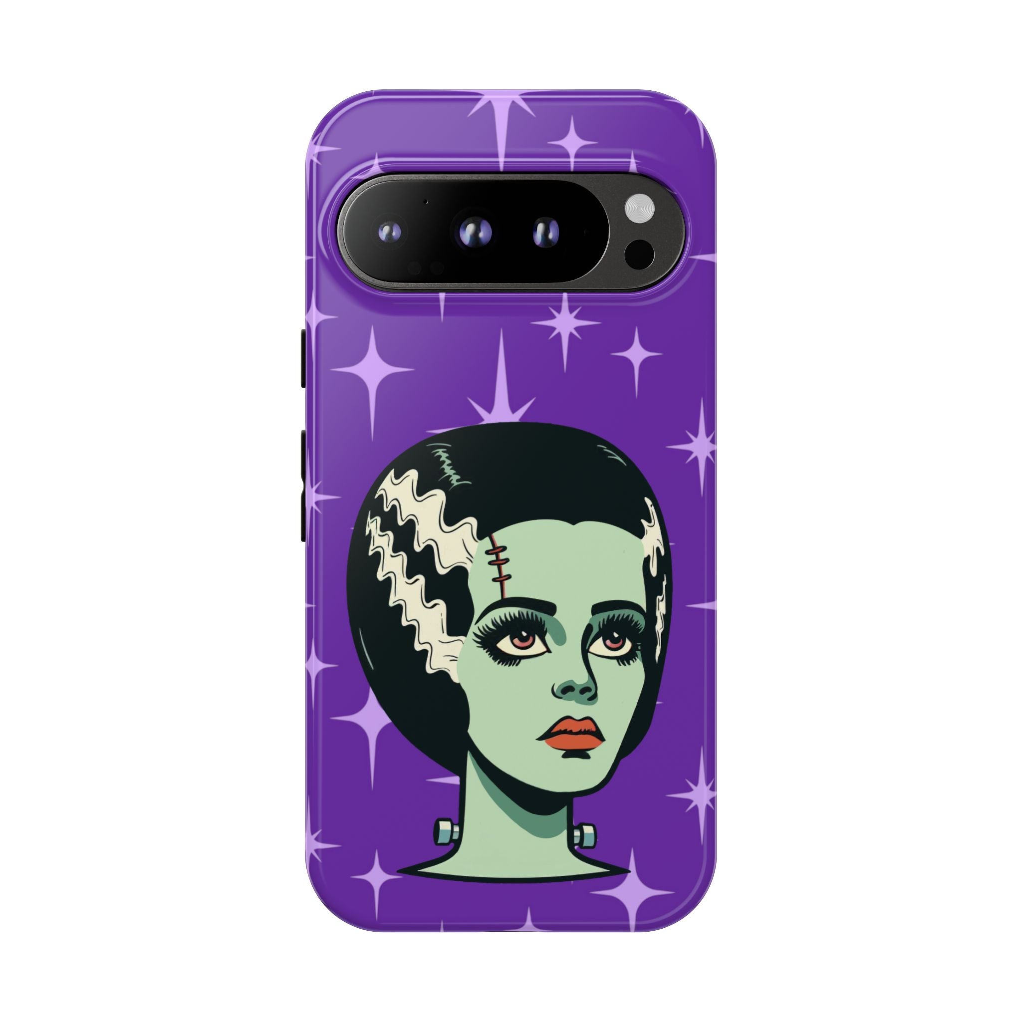 Bride of Frankenstein Retro Mid Mod Horror Buff Purple Halloween Tough Phone Case