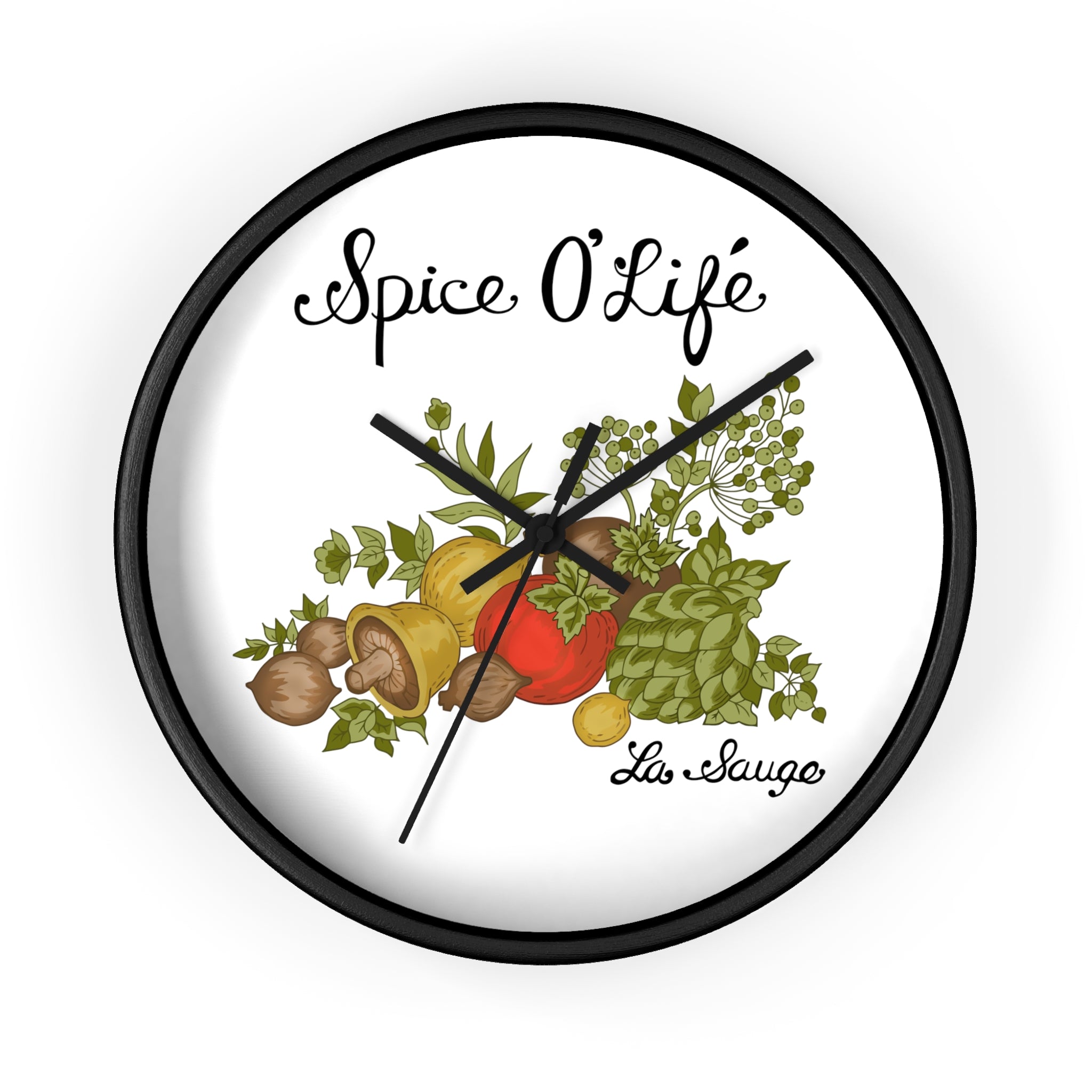 70s Spice Of Life Corningware Inspired Kitschy Mod Retro Wall Clock