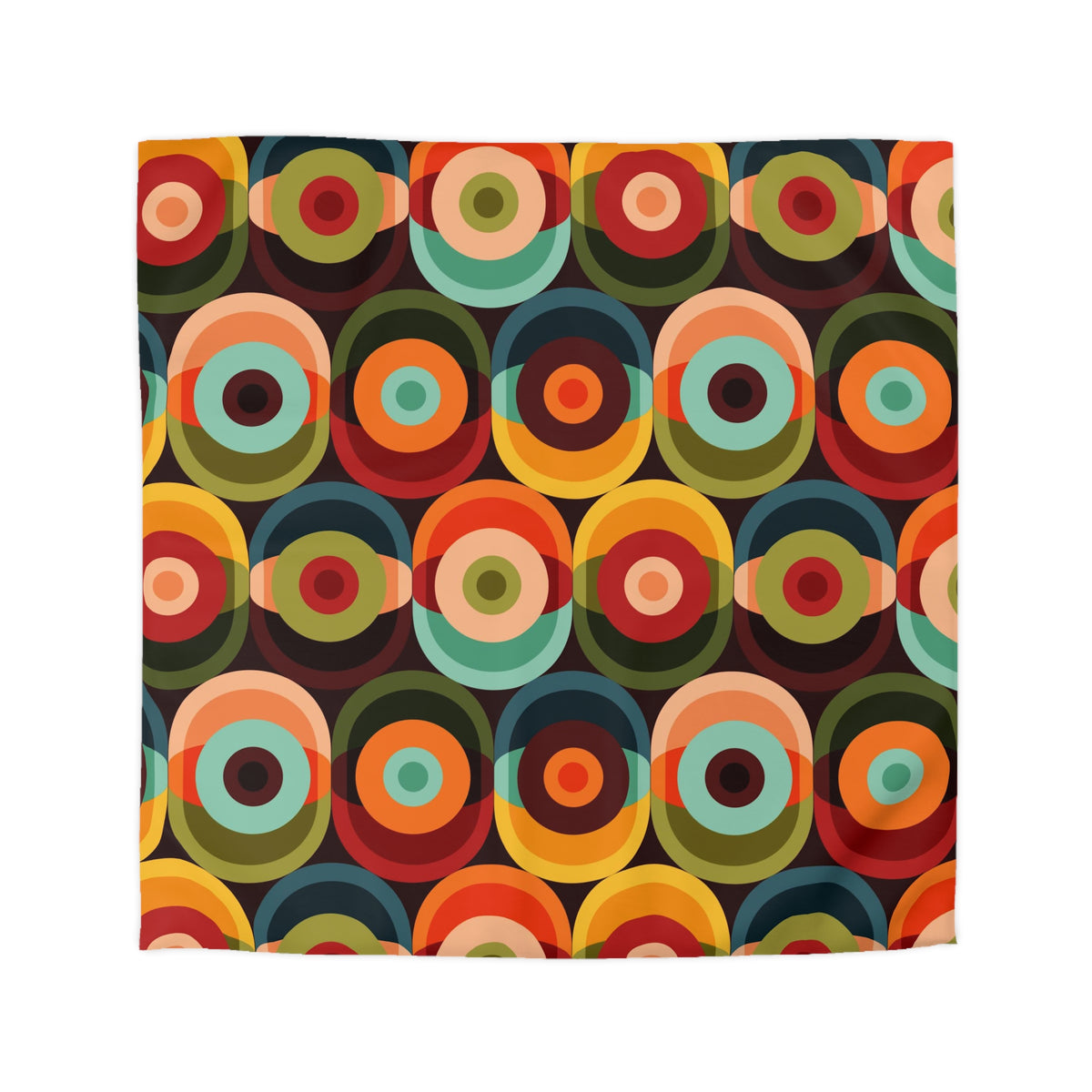 60's 70s Retro Groovy Circles, Hipster Home Decor, Mid Mod, MCM Duvet Cover - Mid Century Modern Gal