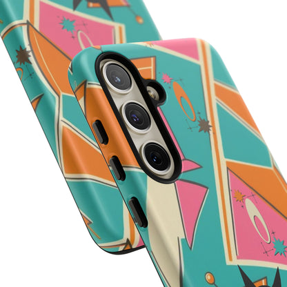 Atomic Cat Mid Mod Retro Cat Phone Case - Tough Cases for Stylish Cat Lovers