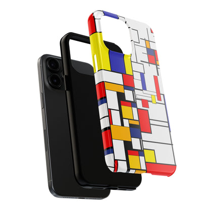 Retro Mod Mondrian, Mid Century Modern Style Tough Phone Case