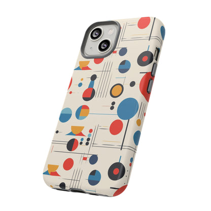 Mid Mod Bauhaus Designed iPhone, Samsung, Retro Phone Tough Cases