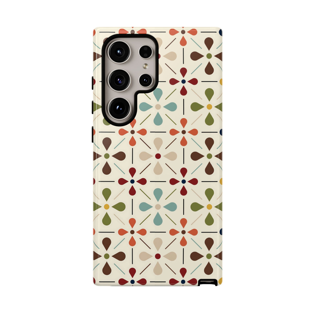 Scandinavian Flower, Mid Modern Danish Design Tough Phone Case
