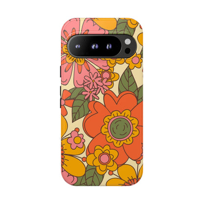 Groovy Retro Flower Power Vintage Inspired Pattern Smart Phones Tough Phone Cases
