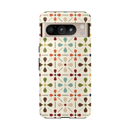 Scandinavian Flower, Mid Modern Danish Design Tough Phone Case