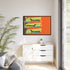 Mid Mod Doxie Dog MCM Wall Art, Orange, Green Teal, Mid Century Modern Wall Art - Mid Century Modern Gal