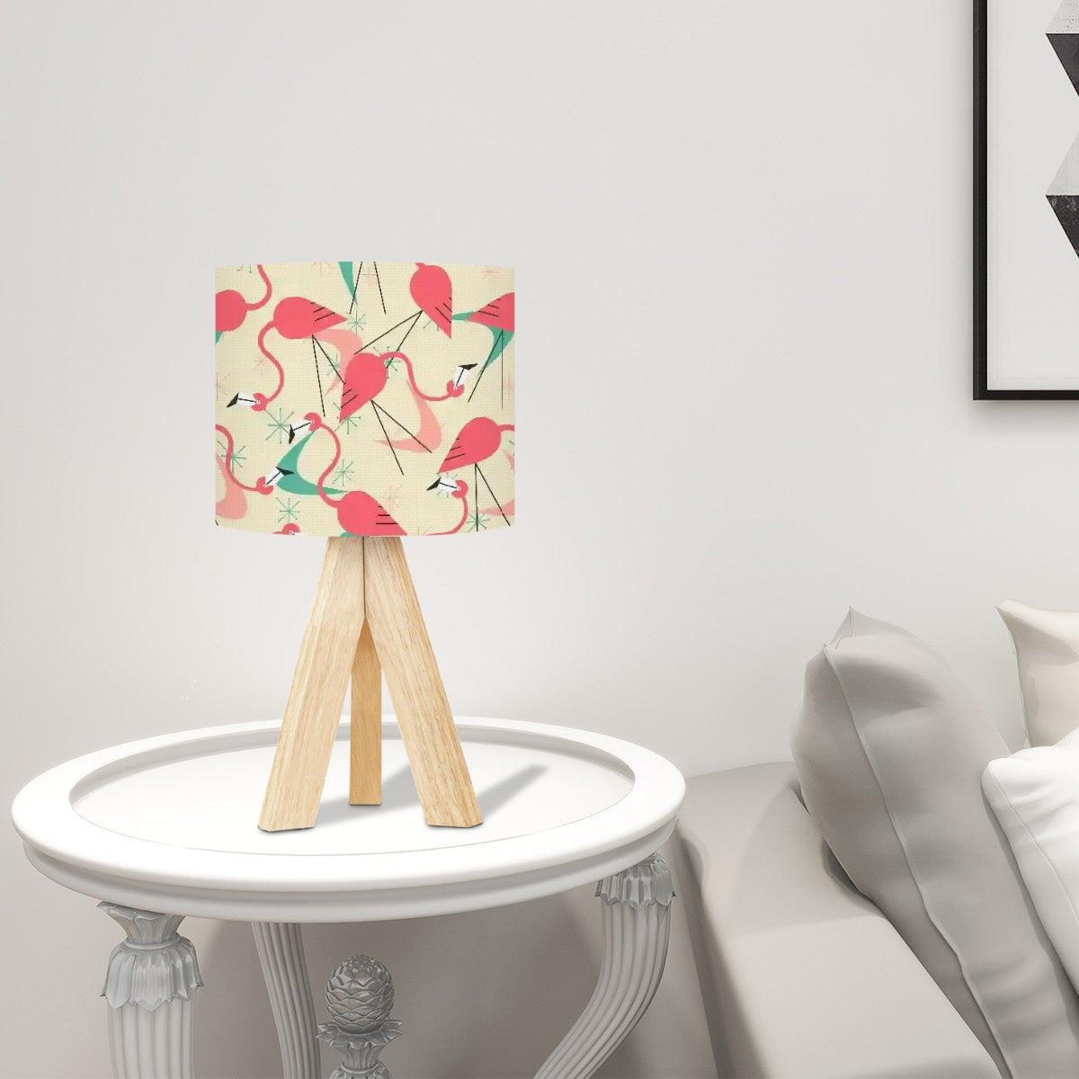 Flamingo Kitschy Mod Retro Tripod Table Lamp - Mid Century Modern Gal