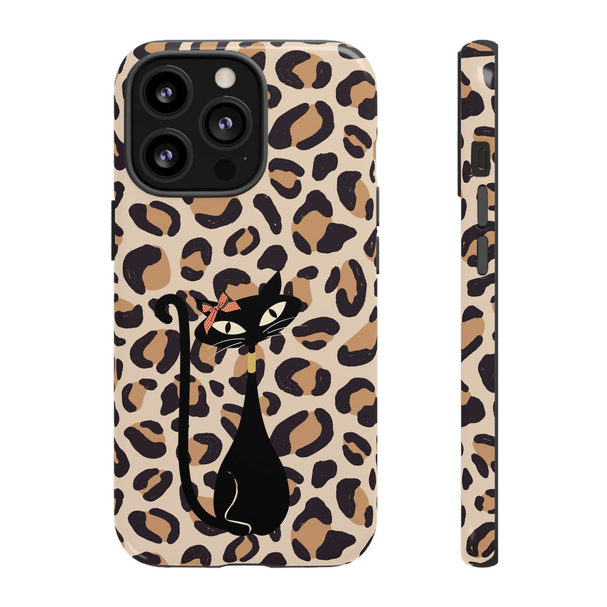 Mid Century Modern 50s Leopard Print, Atomic Cat, Mid Mod Tough Cases - Mid Century Modern Gal